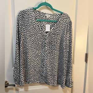 J. Crew | Women's Polka Dot Pullover Blouse